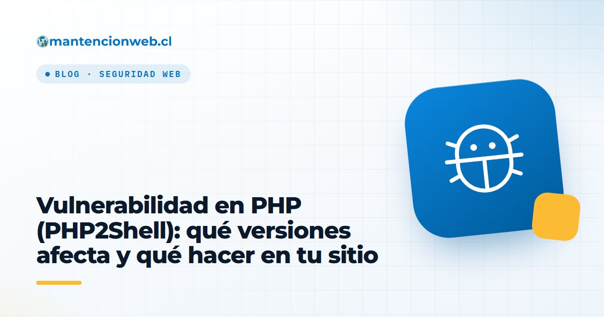 Vulnerabilidad en PHP (PHP2Shell): qué versiones afecta y qué hacer en tu sitio