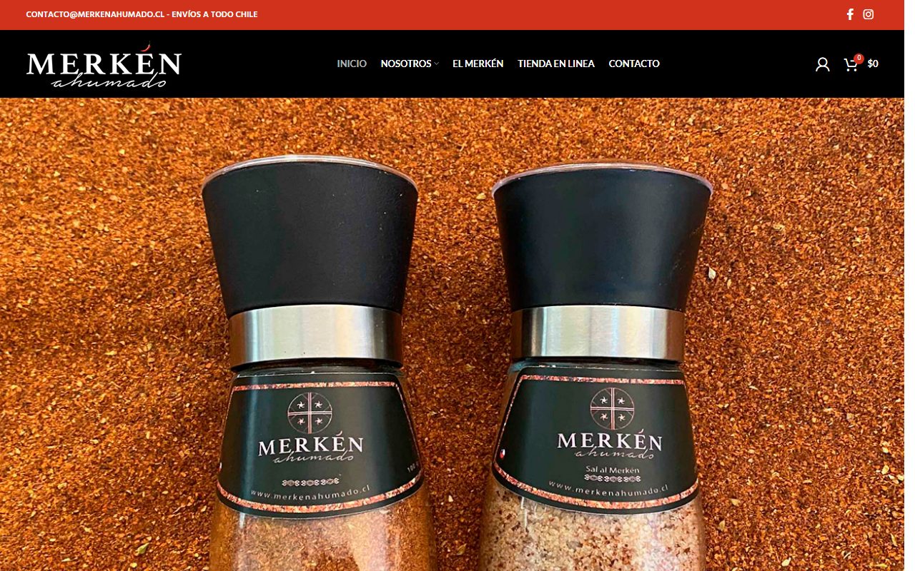 Portada de la tienda merkenahumado.cl